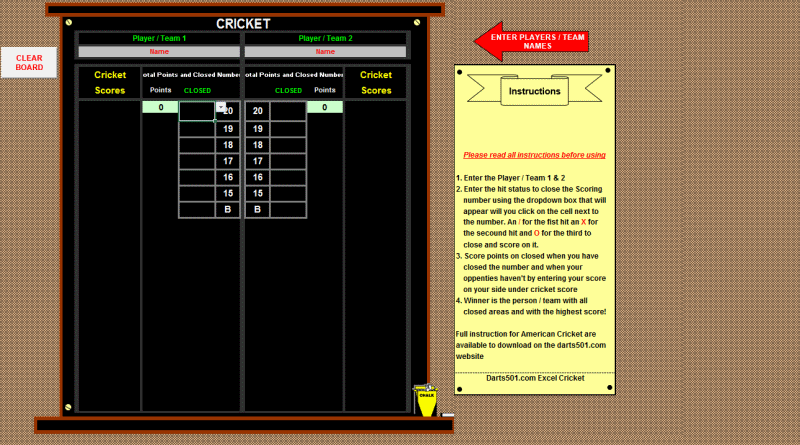 cricket score sheet app