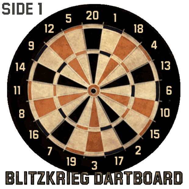 Blitskrieg Clock Frount Dartboard