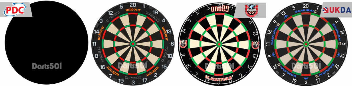 Blank, Unicorn Eclipse Ultra 2.0, Target TOR, Mission Samaurai 4 Blade Dartboards