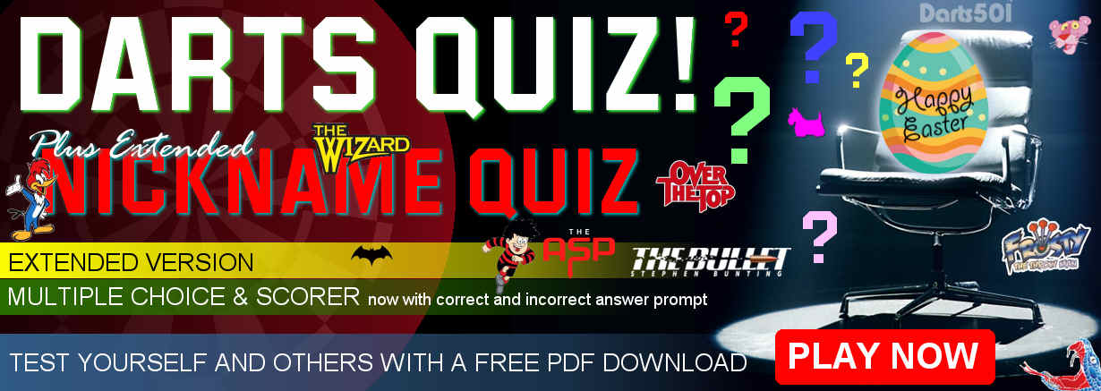 Darts501 Darts Quiz - Just for Fun! Happy Easter!