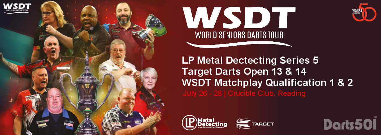 World Senior Darts Tour, LP Metal Detecting Sreis 5, Target Open 13 & 14, Matchplay Qualifiers
